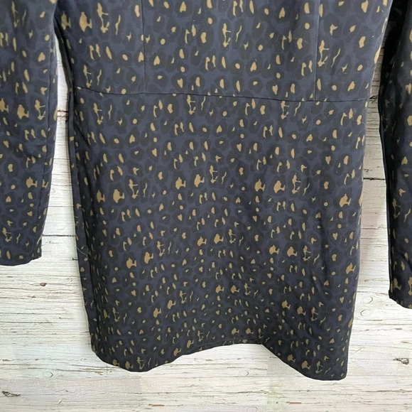 Maison scotch dress long sleeve blue  brown cut out dress size 2 medium - Picture 2 of 12